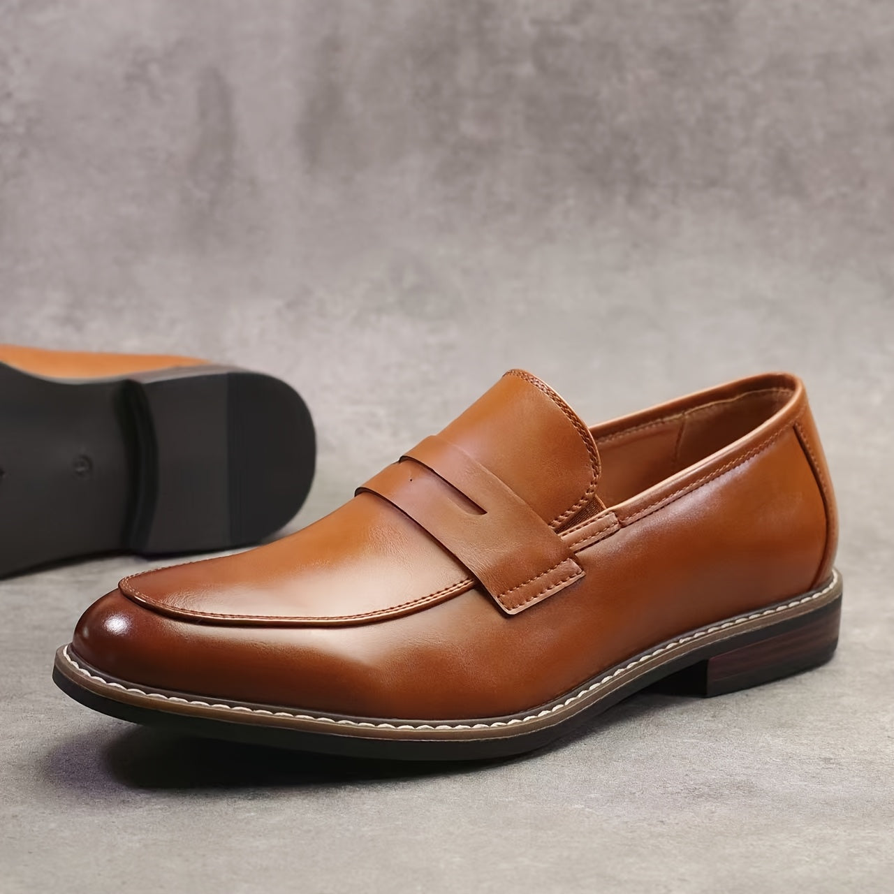 Men’s Slip-On Dress Loafers –  Footwear with Non-Slip Sole