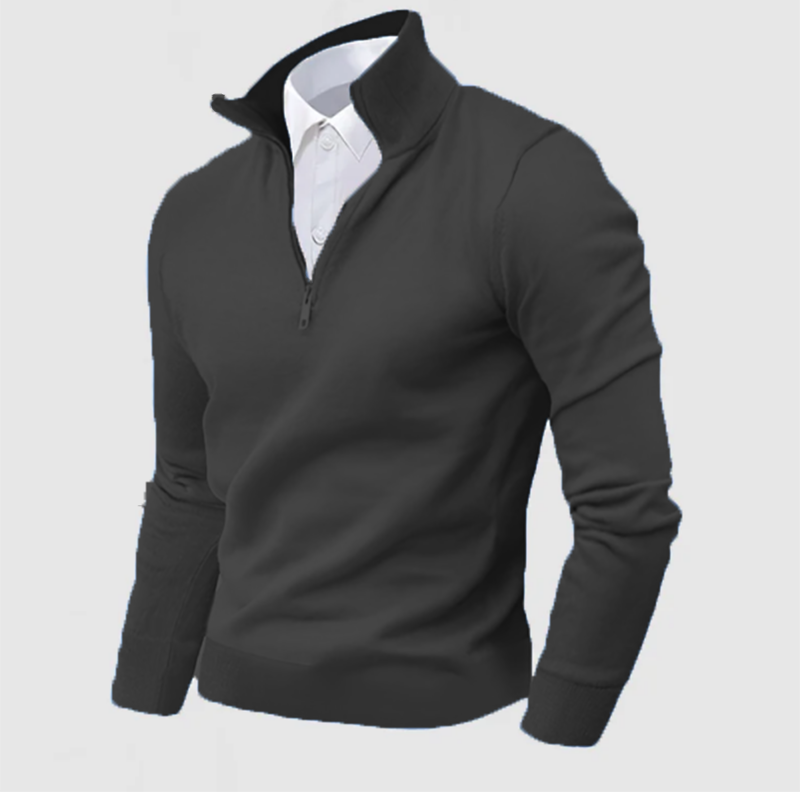 Gentleman's Business Three-Quarter Zip Sweater