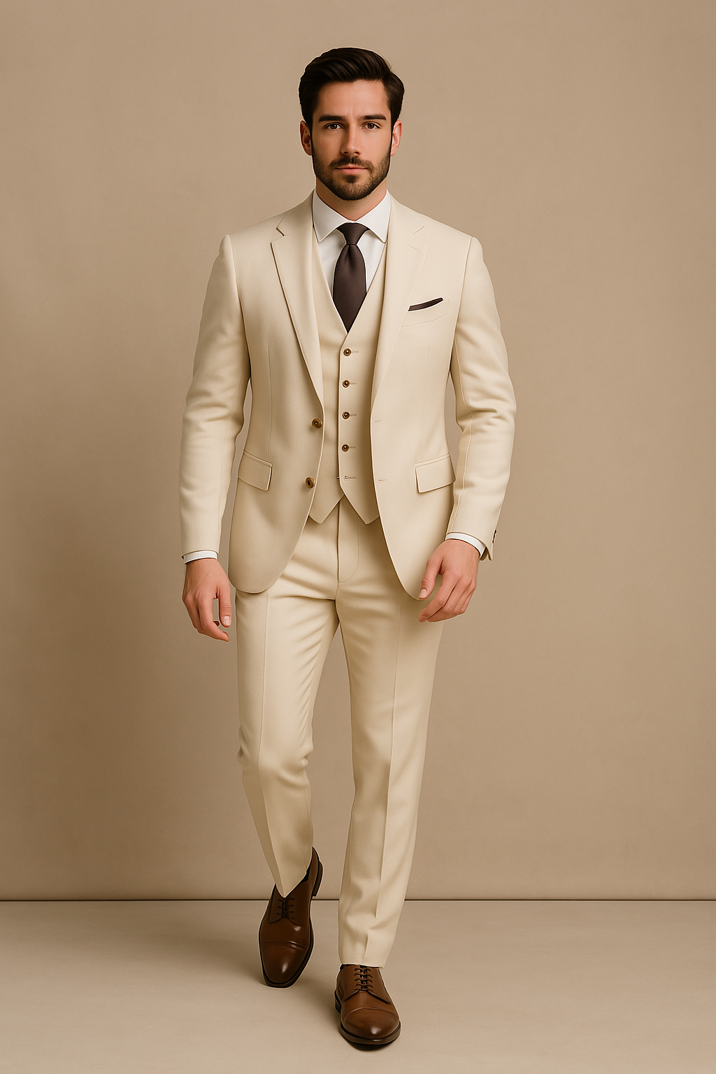 Premium Men’s 3-Piece Suit Set – Elegant Formal Outfit for Weddings and Special Occasions