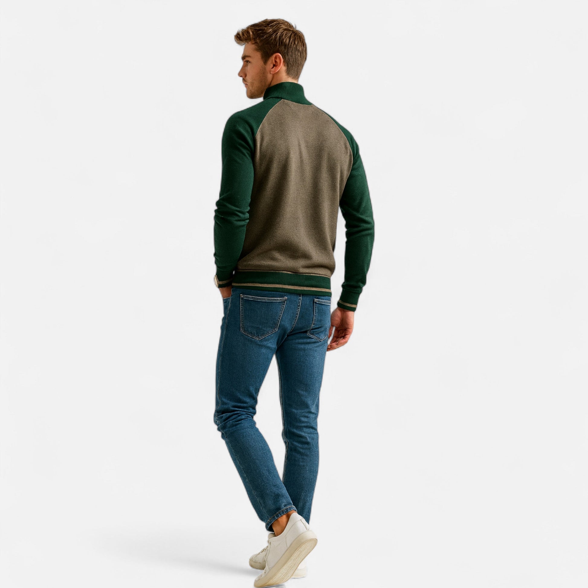 Men’s Zipped Sweater – Heritage Cotton Knit