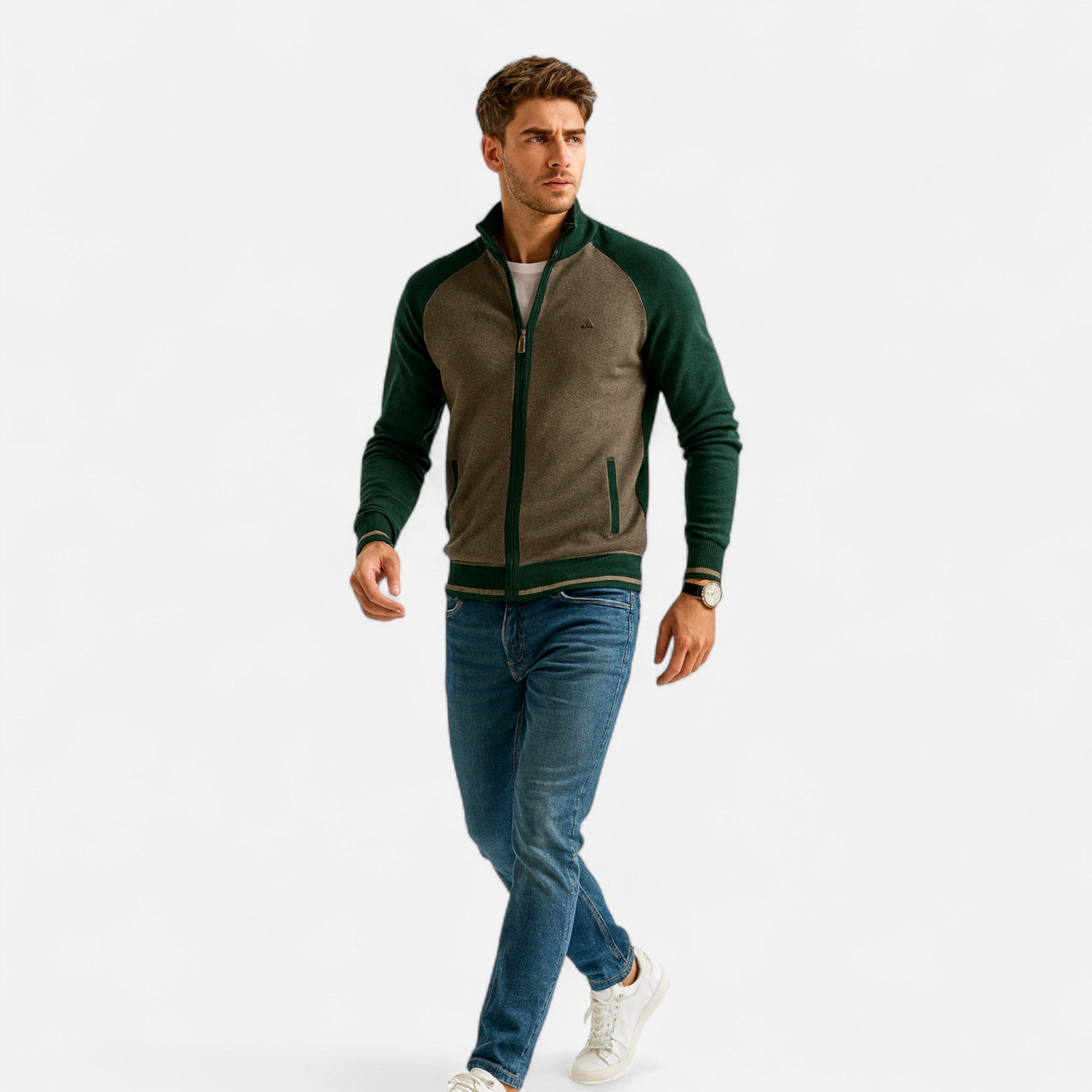 Men’s Zipped Sweater – Heritage Cotton Knit