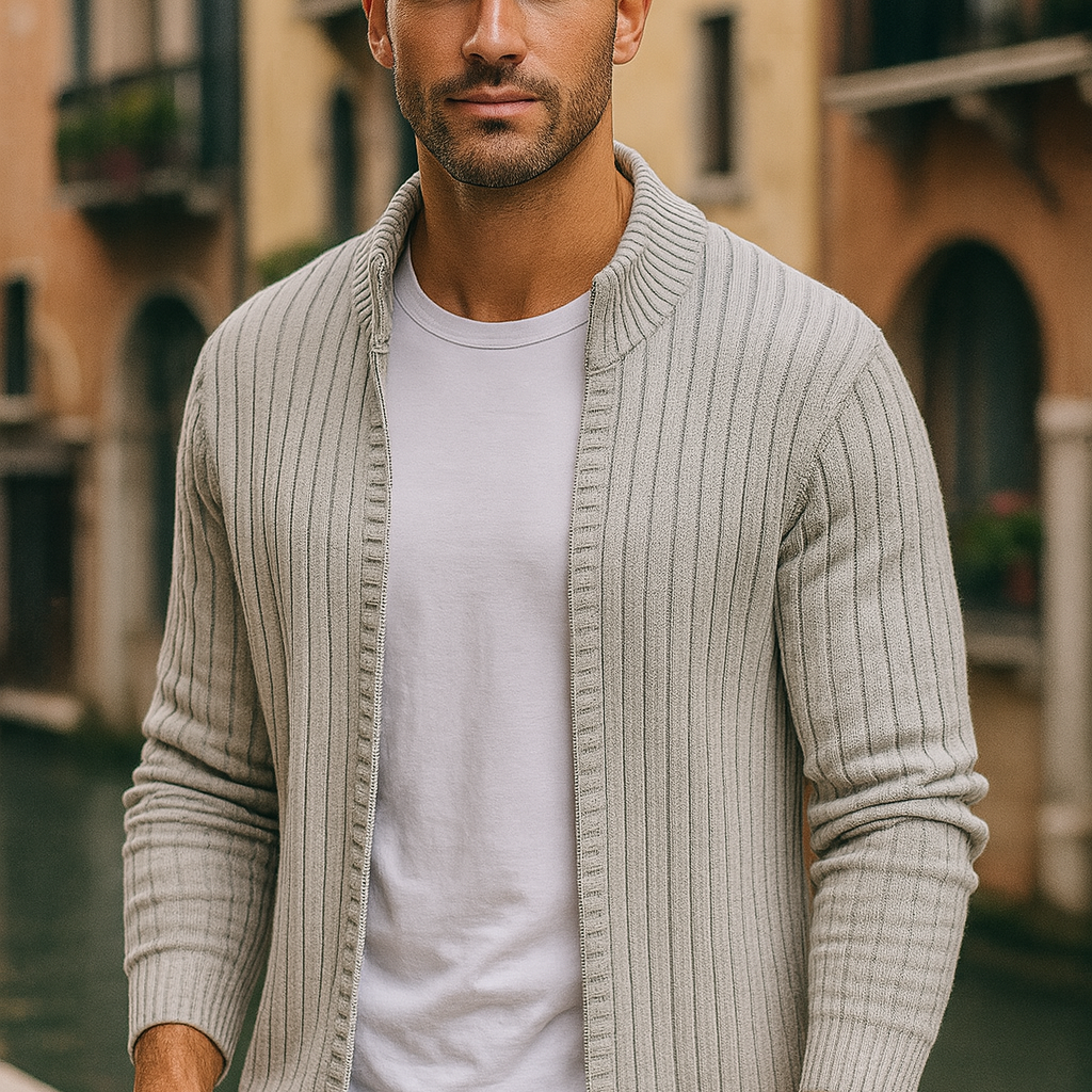 Men’s Wool Zip Cardigan Vest – Chic Style & Everyday Comfort
