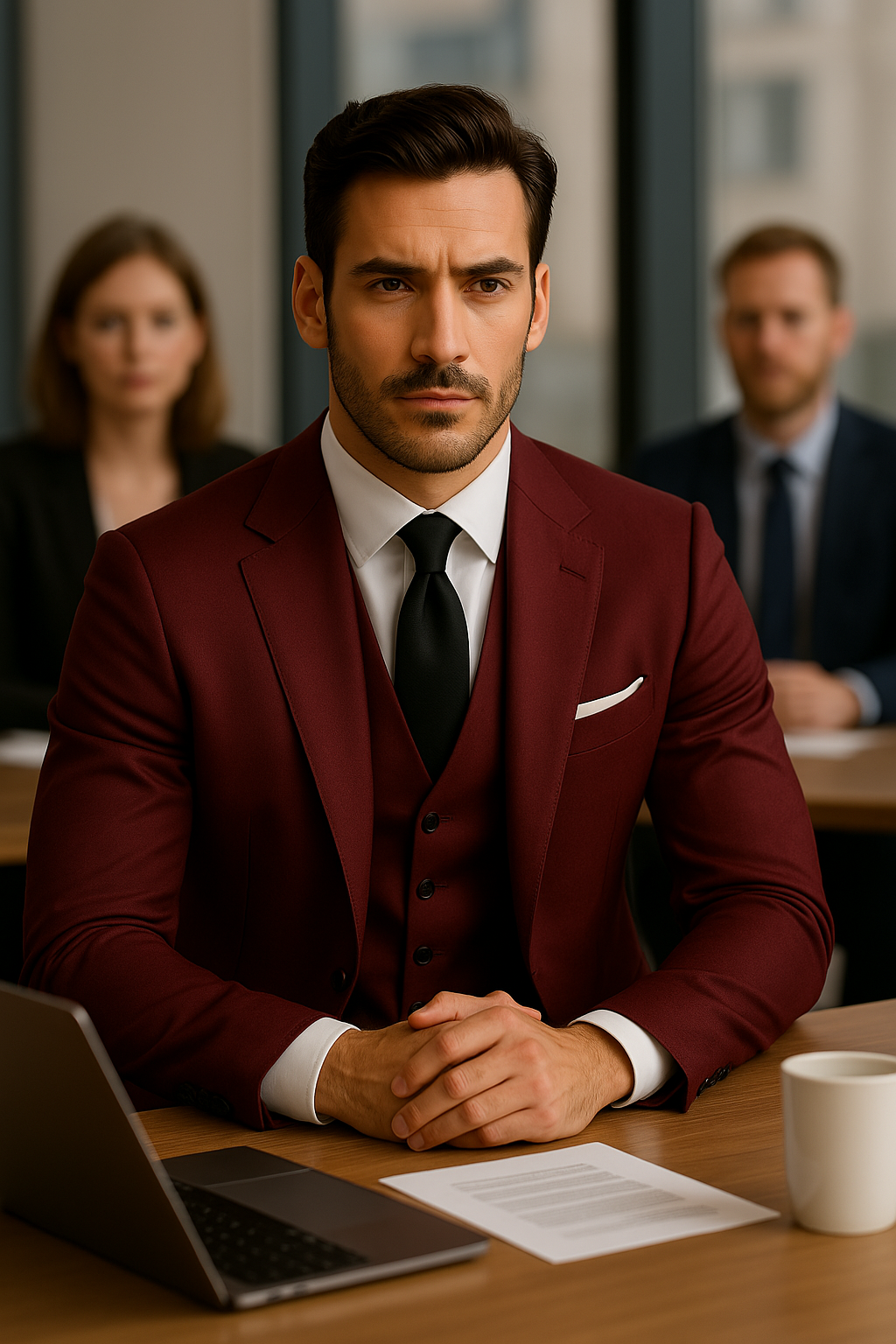 Premium Men’s 3-Piece Suit Set – Elegant Formal Outfit for Weddings and Special Occasions