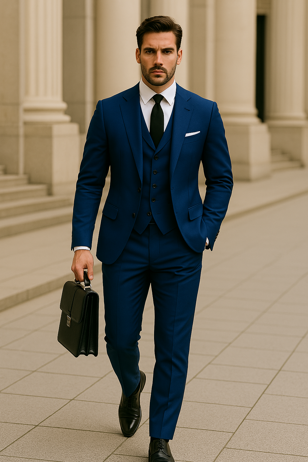 Premium Men’s 3-Piece Suit Set – Elegant Formal Outfit for Weddings and Special Occasions