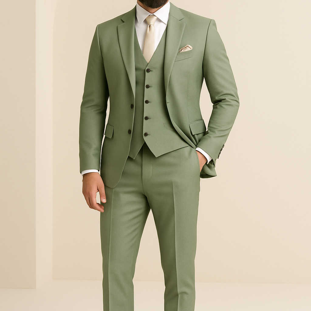 Premium Men’s 3-Piece Suit Set – Elegant Formal Outfit for Weddings and Special Occasions