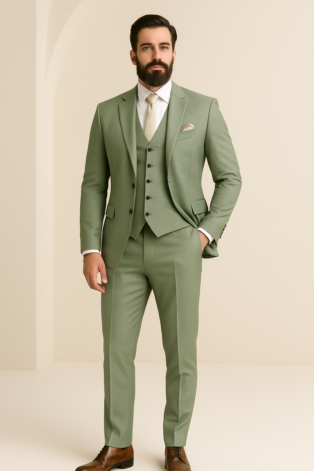 Premium Men’s 3-Piece Suit Set – Elegant Formal Outfit for Weddings and Special Occasions