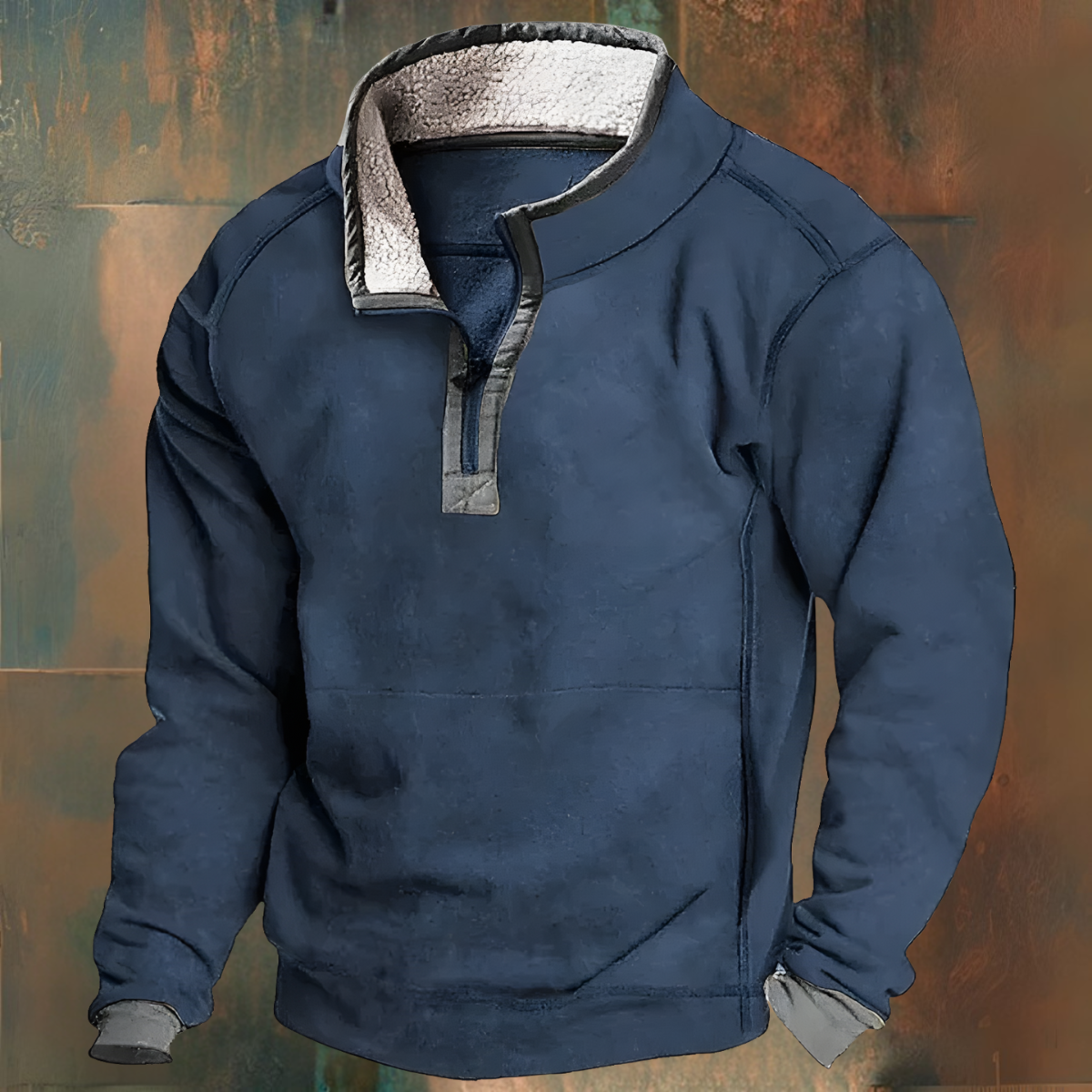 Men’s Fleece-Lined Autumn Zip Sweater – Warm, Soft & Effortlessly Stylish