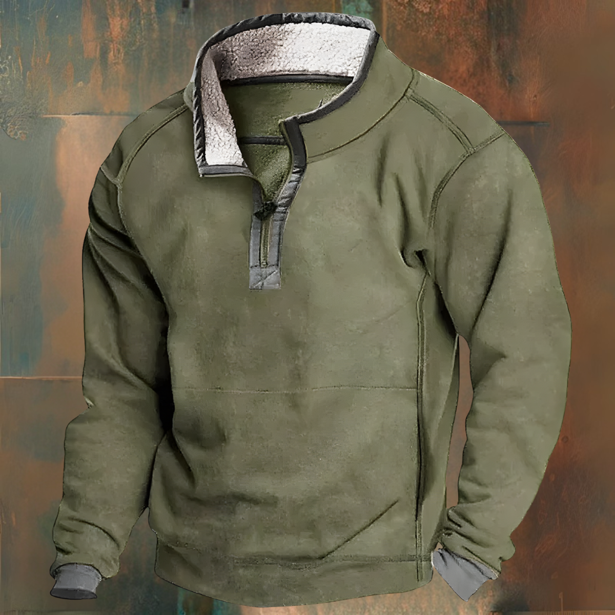 Men’s Fleece-Lined Autumn Zip Sweater – Warm, Soft & Effortlessly Stylish