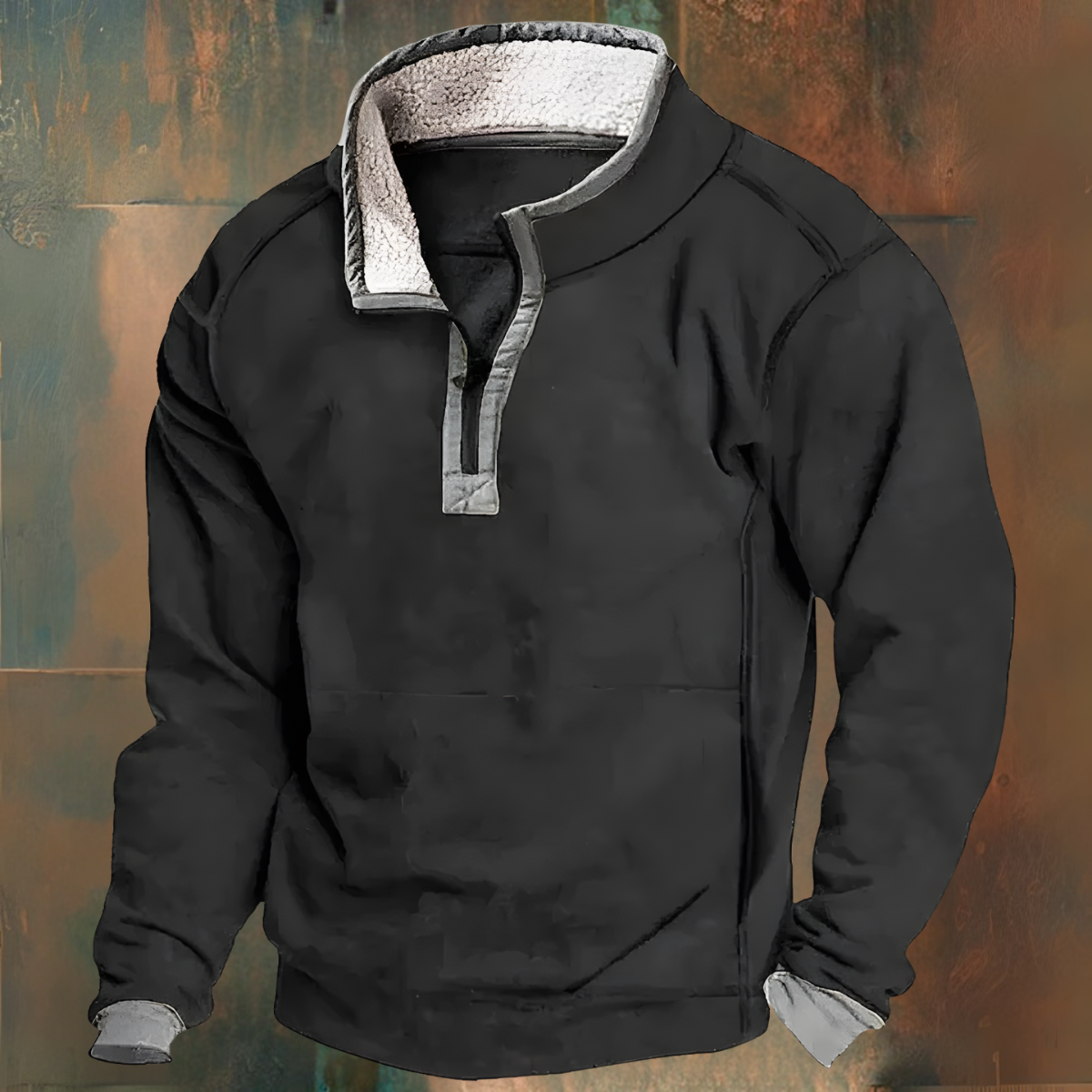Men’s Fleece-Lined Autumn Zip Sweater – Warm, Soft & Effortlessly Stylish