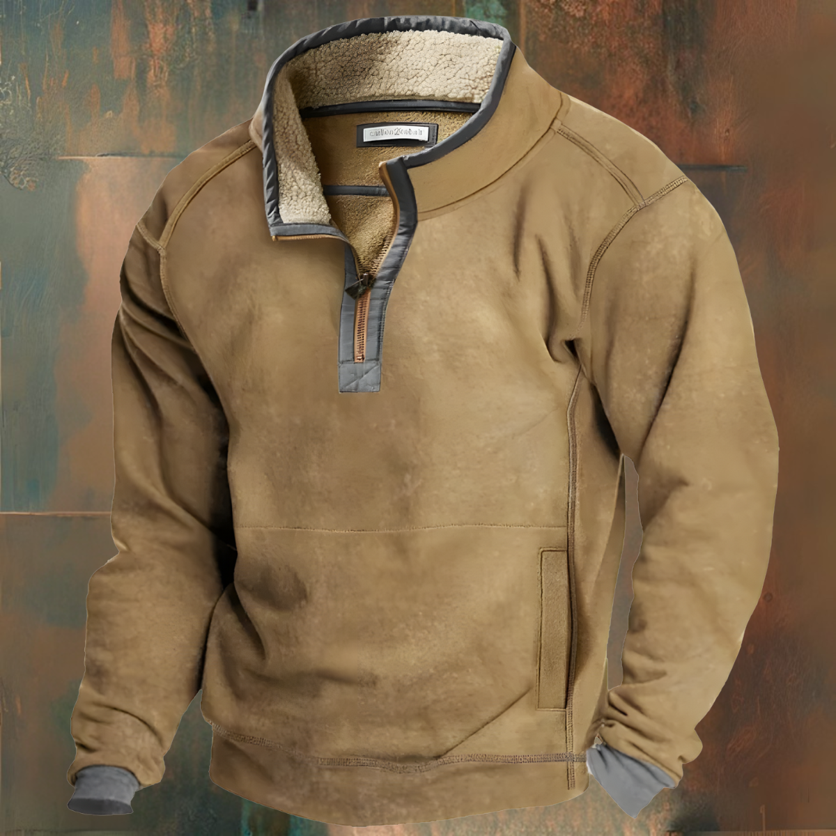 Men’s Fleece-Lined Autumn Zip Sweater – Warm, Soft & Effortlessly Stylish