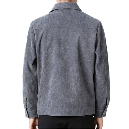 High-quality men's classic velvet transition jacket