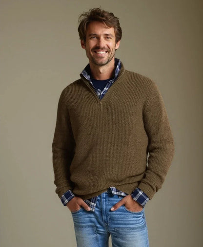 Classic Highland Quarter-Zip Sweater - Cross & Crown