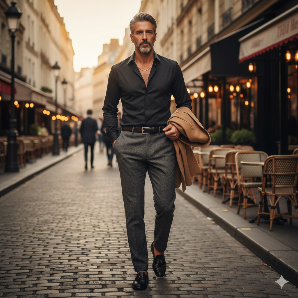 Fleurant Adjustable-Tech Shirt – Men’s Smart-Fit, Anti-Wrinkle Button-Up