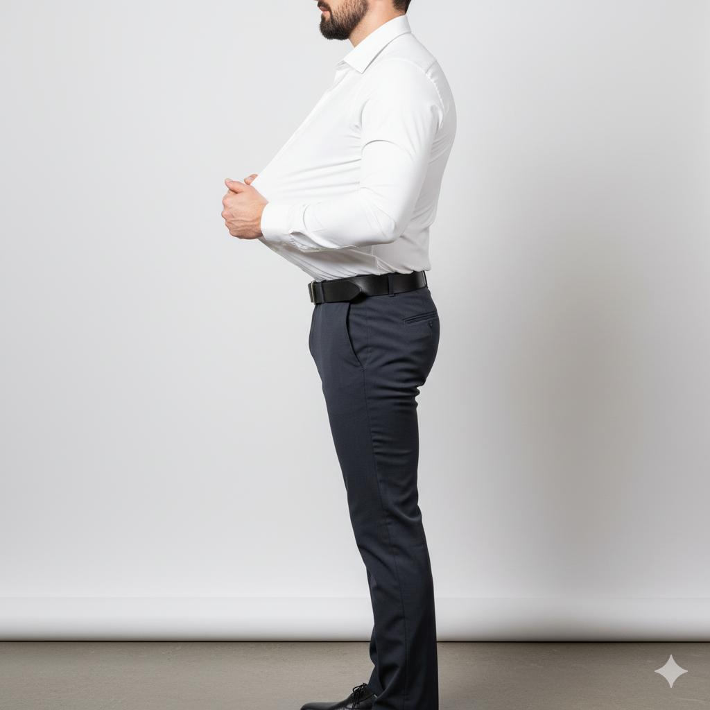 Fleurant Adjustable-Tech Shirt – Men’s Smart-Fit, Anti-Wrinkle Button-Up