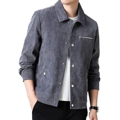 High-quality men's classic velvet transition jacket