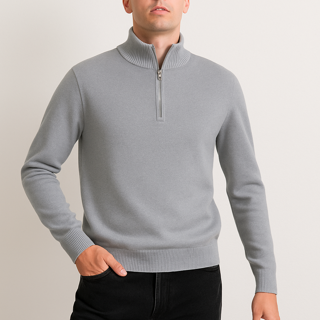 Jacob | Knitted Men's Sweater with Zipper