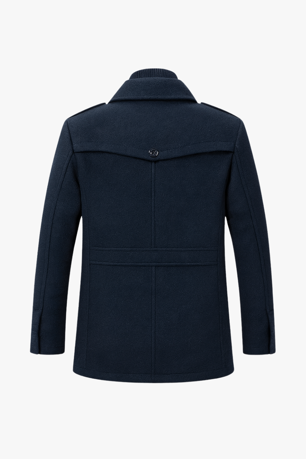 Wellington Men Long Winter Overcoat - Navy Jacket