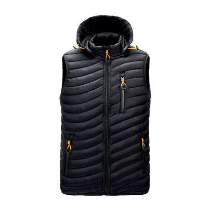 Men's down winter vest, thermal insulated