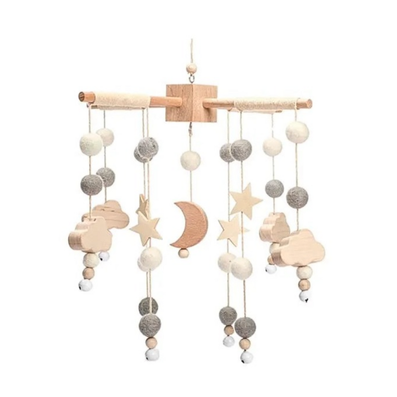 Charming Wooden Nursery Crib Mobile