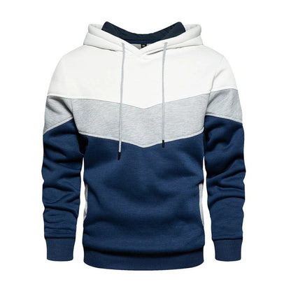 Men's casual sports sweatshirt with hood and pockets