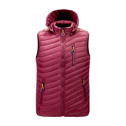Men's down winter vest, thermal insulated