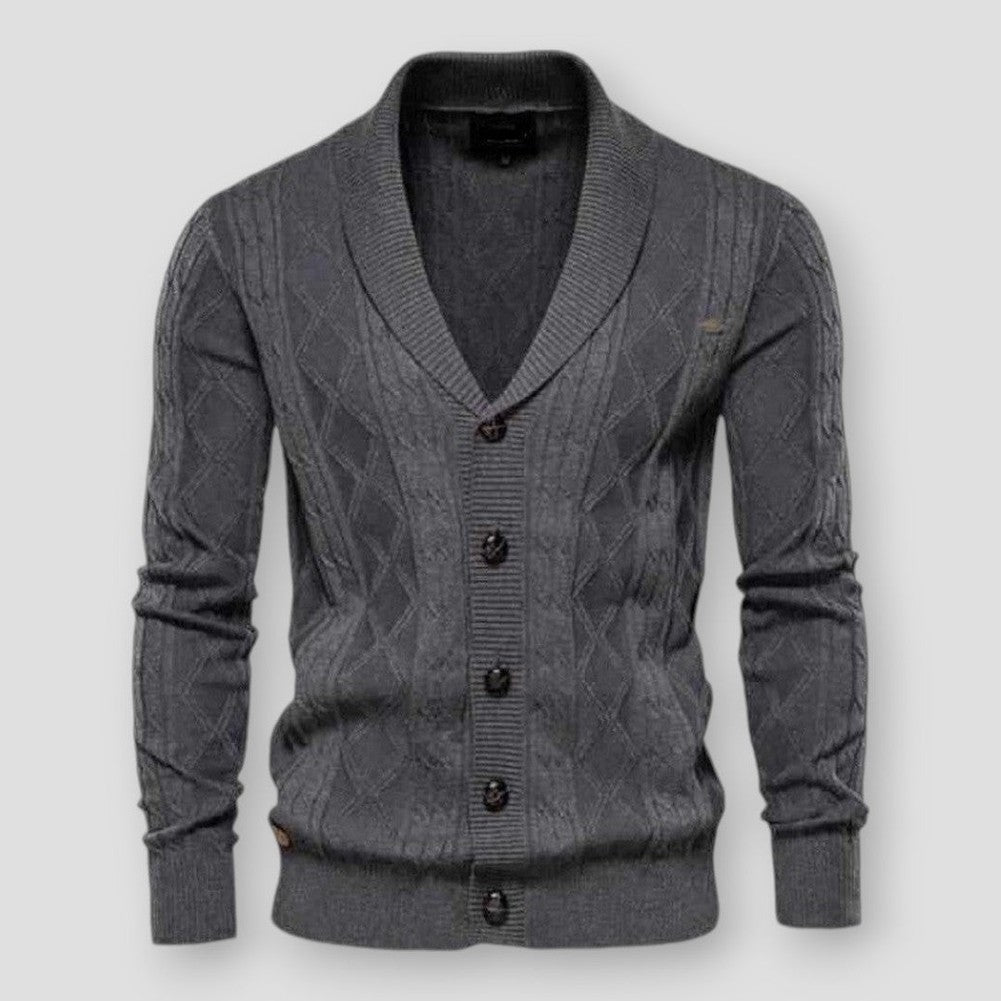 North Royal Vermont Wool Cardigan – Men’s Classic Knit Sweater with Button-Up Design