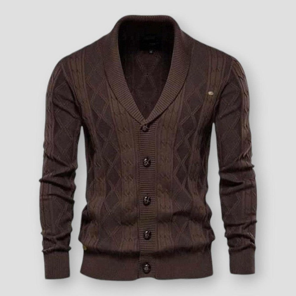 North Royal Vermont Wool Cardigan – Men’s Classic Knit Sweater with Button-Up Design