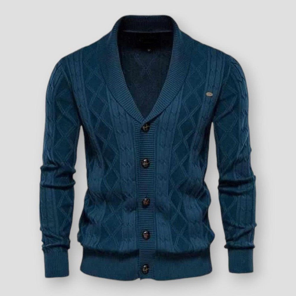 North Royal Vermont Wool Cardigan – Men’s Classic Knit Sweater with Button-Up Design