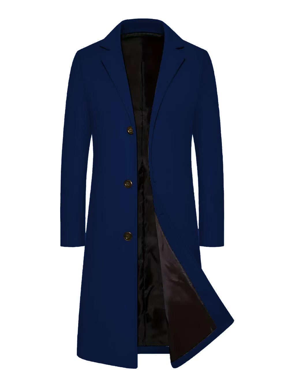 Men’s Classic Long Trench Coat – Elegant Wool Overcoat | British Business Casual Style