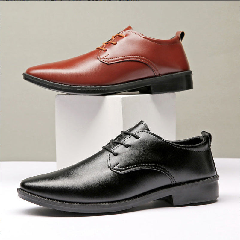 Men’s British Style Oxford Dress Shoes – Lightweight Pointed-Toe Formal Leather Shoes