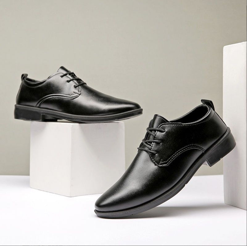 Men’s British Style Oxford Dress Shoes – Lightweight Pointed-Toe Formal Leather Shoes