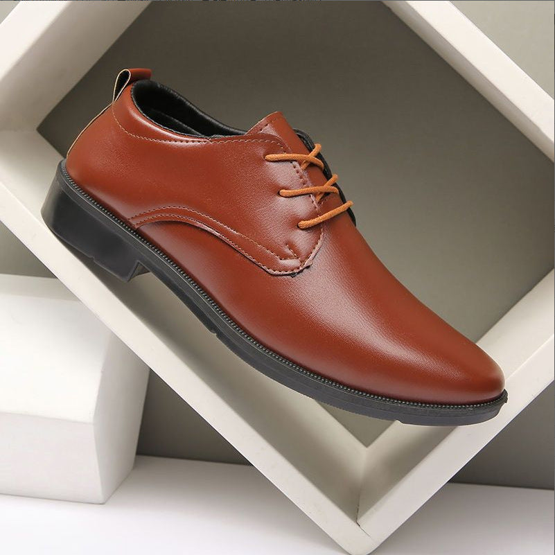 Men’s British Style Oxford Dress Shoes – Lightweight Pointed-Toe Formal Leather Shoes