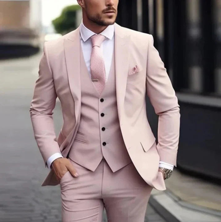 Men’s Stylish 3-Piece Wedding Guest Suit | Classic Fit