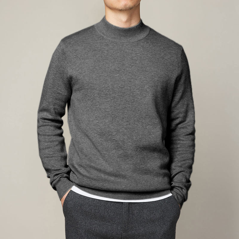 Men’s High Neck Sweater – Warm Knit Pullover | Minimal Modern Winter Essential