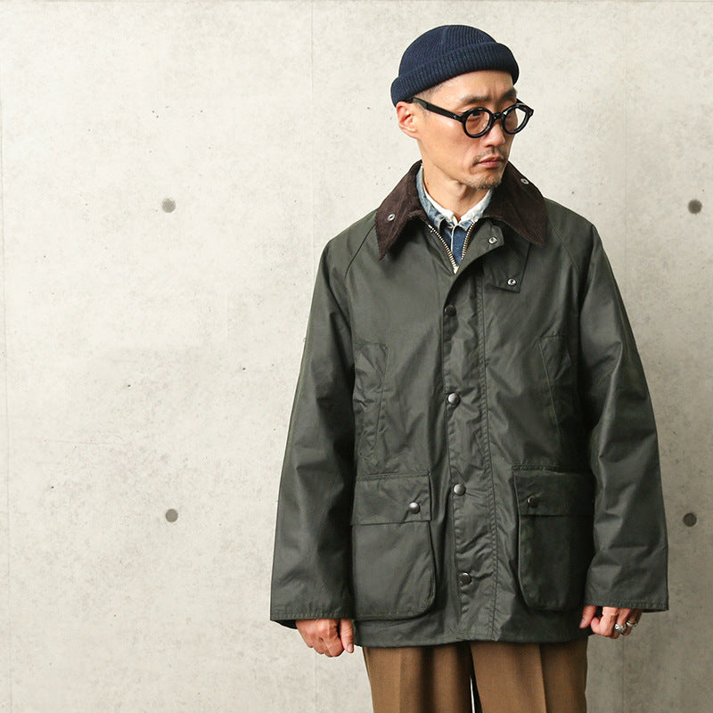 Men Olive Green Casual Jacket – Plaid Lined Trench Coat | Spring & Autumn Outerwear