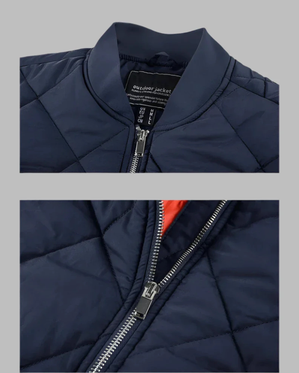 Men’s Quilted Bomber Jacket – Casual Padded Outerwear | Autumn & Winter Street Style