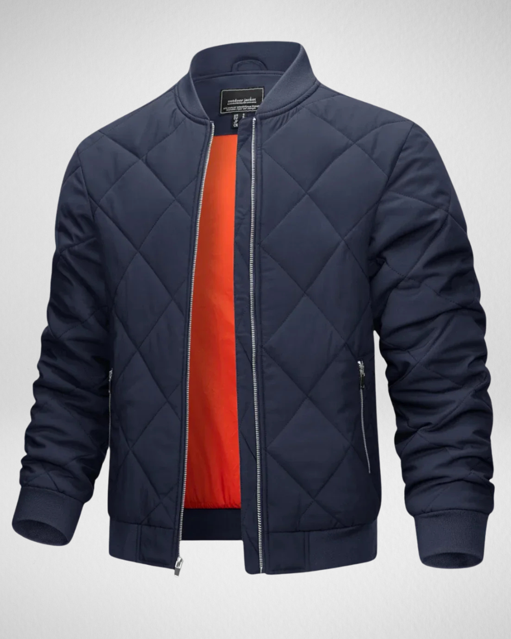 Men’s Quilted Bomber Jacket – Casual Padded Outerwear | Autumn & Winter Street Style