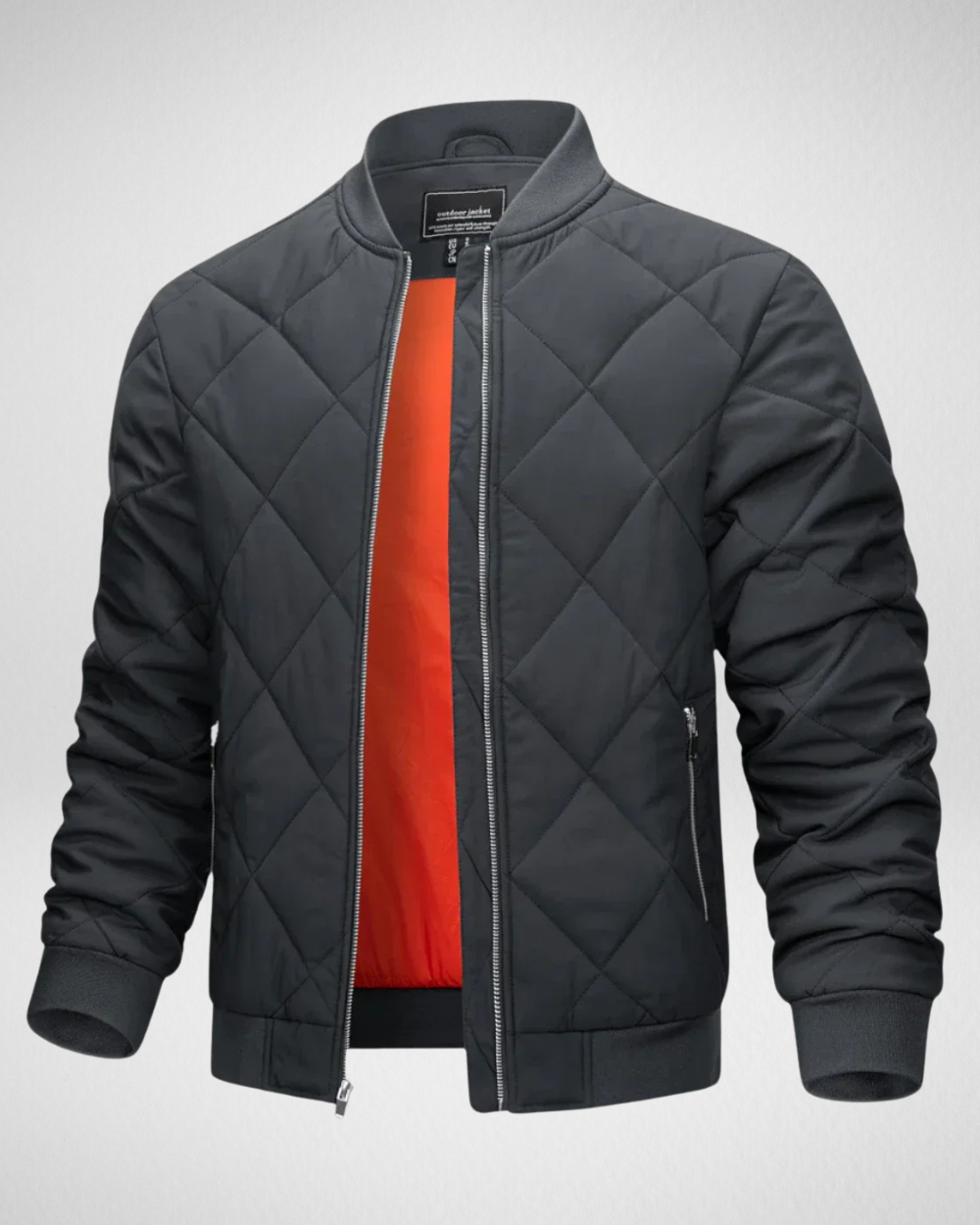 Men’s Quilted Bomber Jacket – Casual Padded Outerwear | Autumn & Winter Street Style