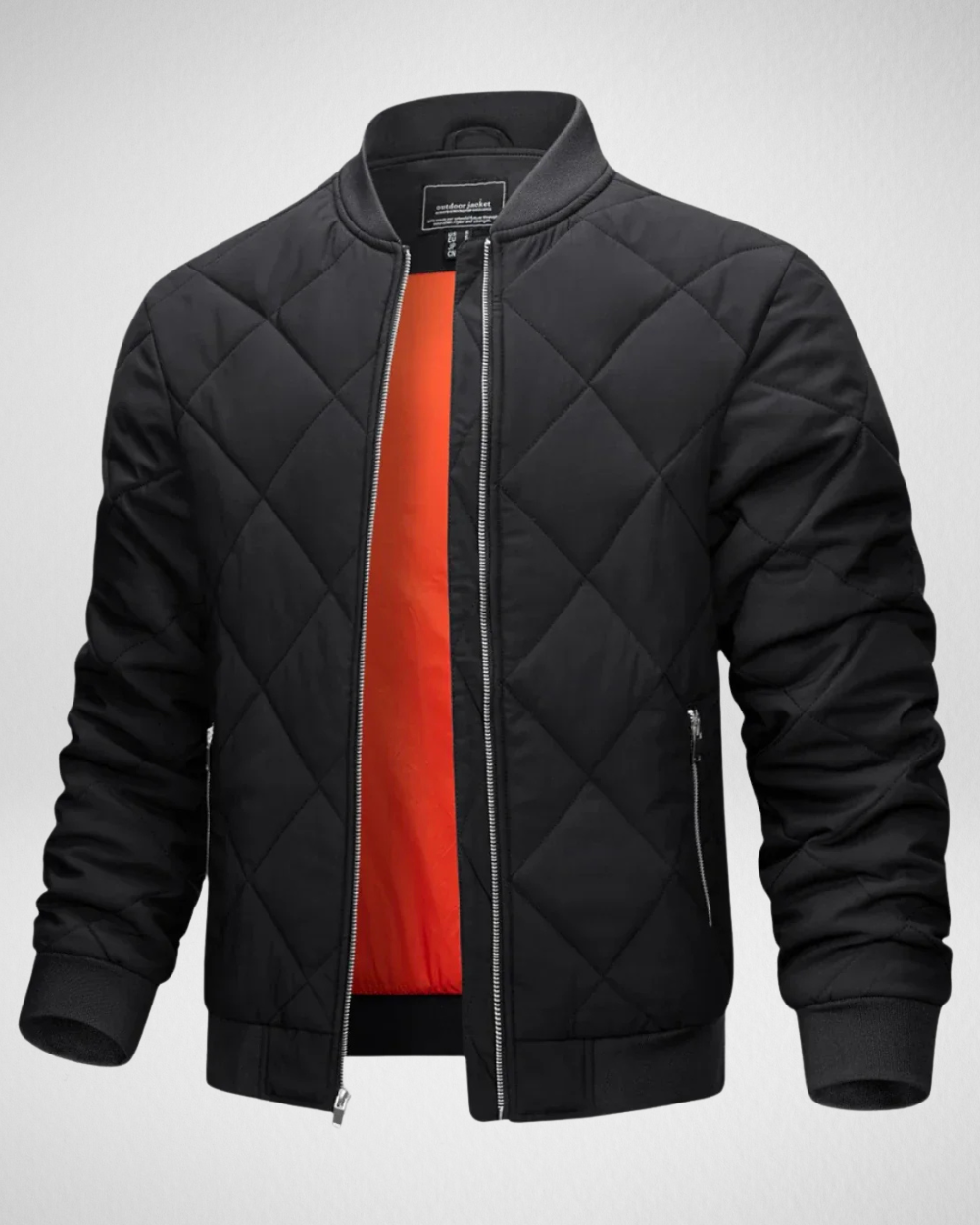 Men’s Quilted Bomber Jacket – Casual Padded Outerwear | Autumn & Winter Street Style