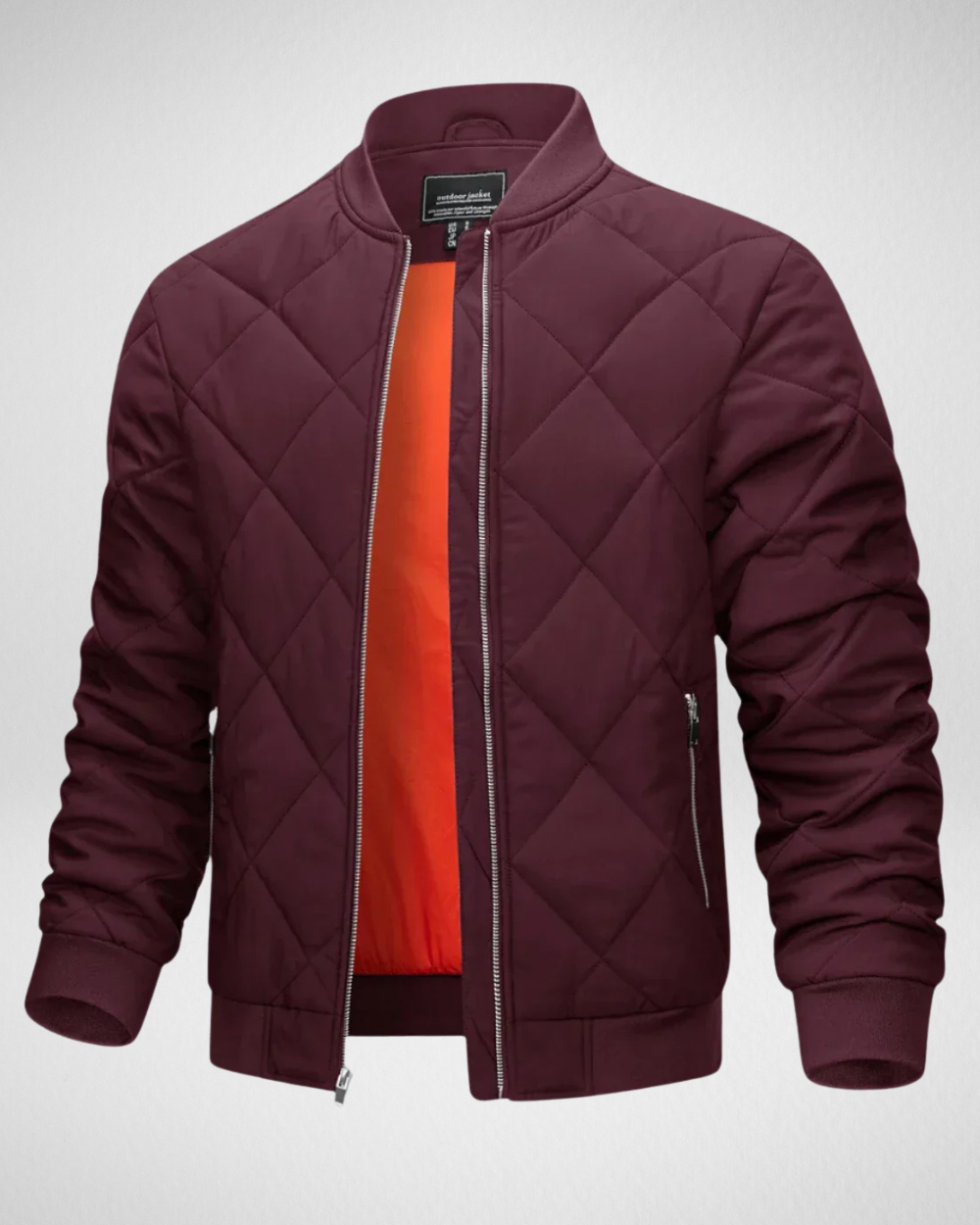 Men’s Quilted Bomber Jacket – Casual Padded Outerwear | Autumn & Winter Street Style