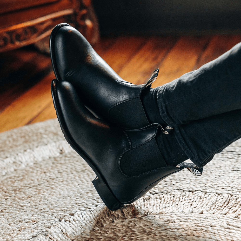 Spraykis | Men’s Leather Chelsea Durable Boots with Pull Loop