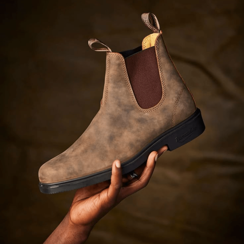 Spraykis | Men’s Leather Chelsea Durable Boots with Pull Loop