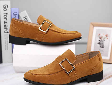 Suede Signature Men Classic All Day Buckle Loafers