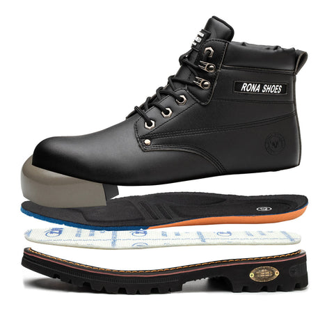 Protective Work Boots – Unisex Black Safety Footwear