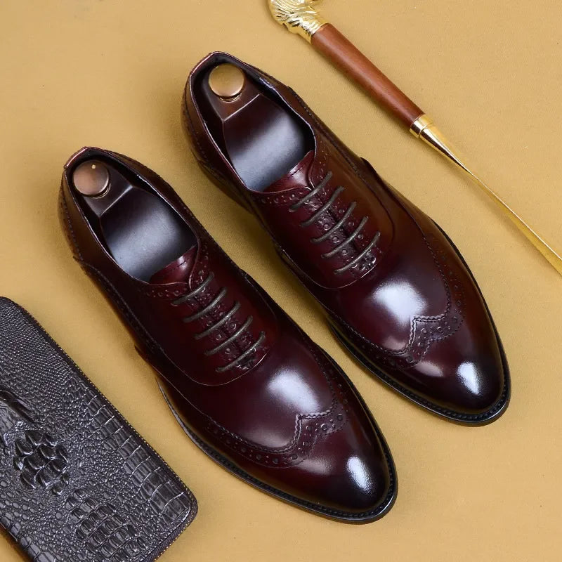 Classic Brogues Leather Dress Shoes