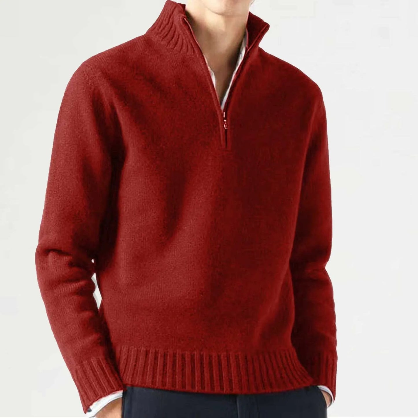 Men's Cashmere Zipper Sweater