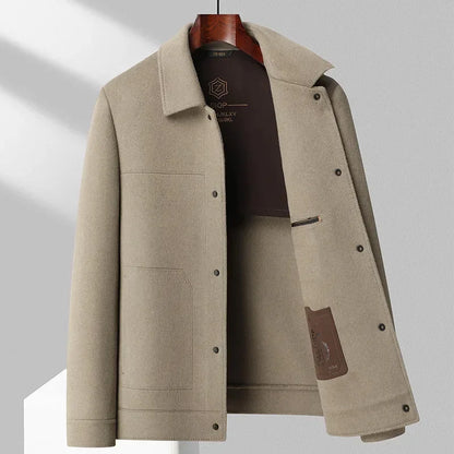 Newport Wool Jacket – Men's Brushed Wool-Blend Coat for Warmth and Style