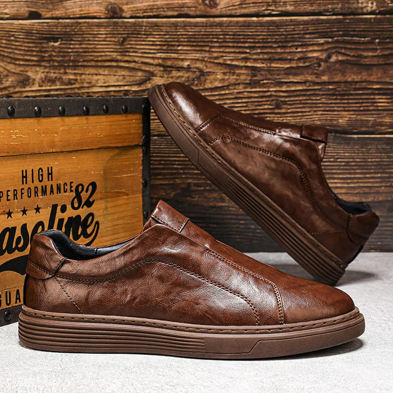 Men’s Genuine Leather Shoes – Classic Lace-Up Dress Shoes