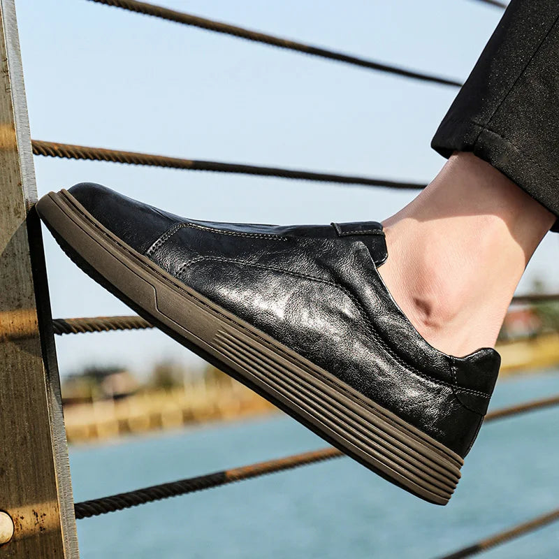 Men’s Genuine Leather Shoes – Classic Lace-Up Dress Shoes