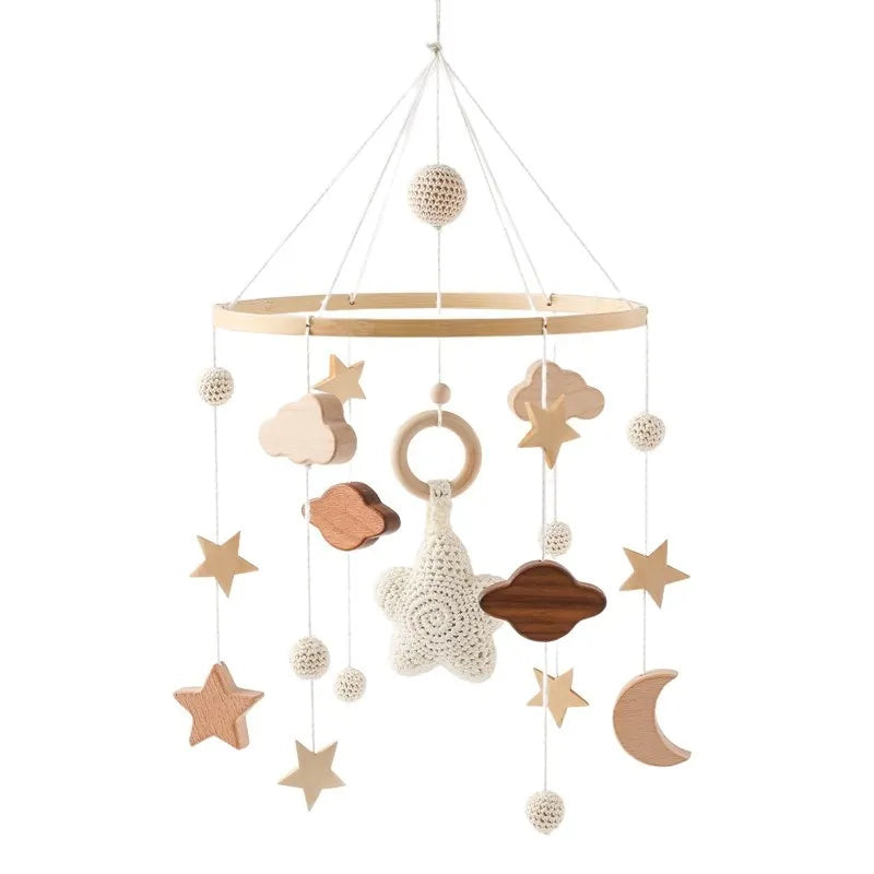 Charming Wooden Nursery Crib Mobile